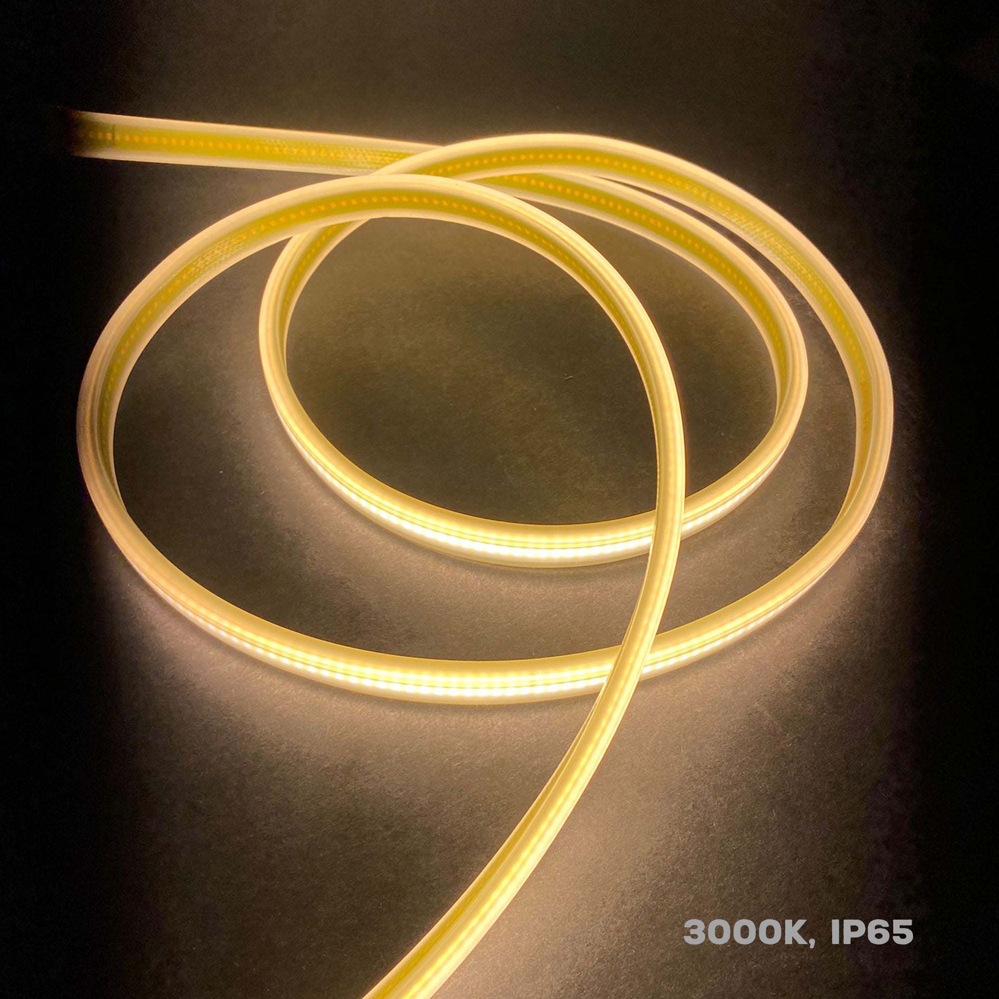 Outdoor (IP65) Dimmable Dotless Single Color LED Strip Lights - Cob (3K,5K) - AC110V-100ft-UL Certified