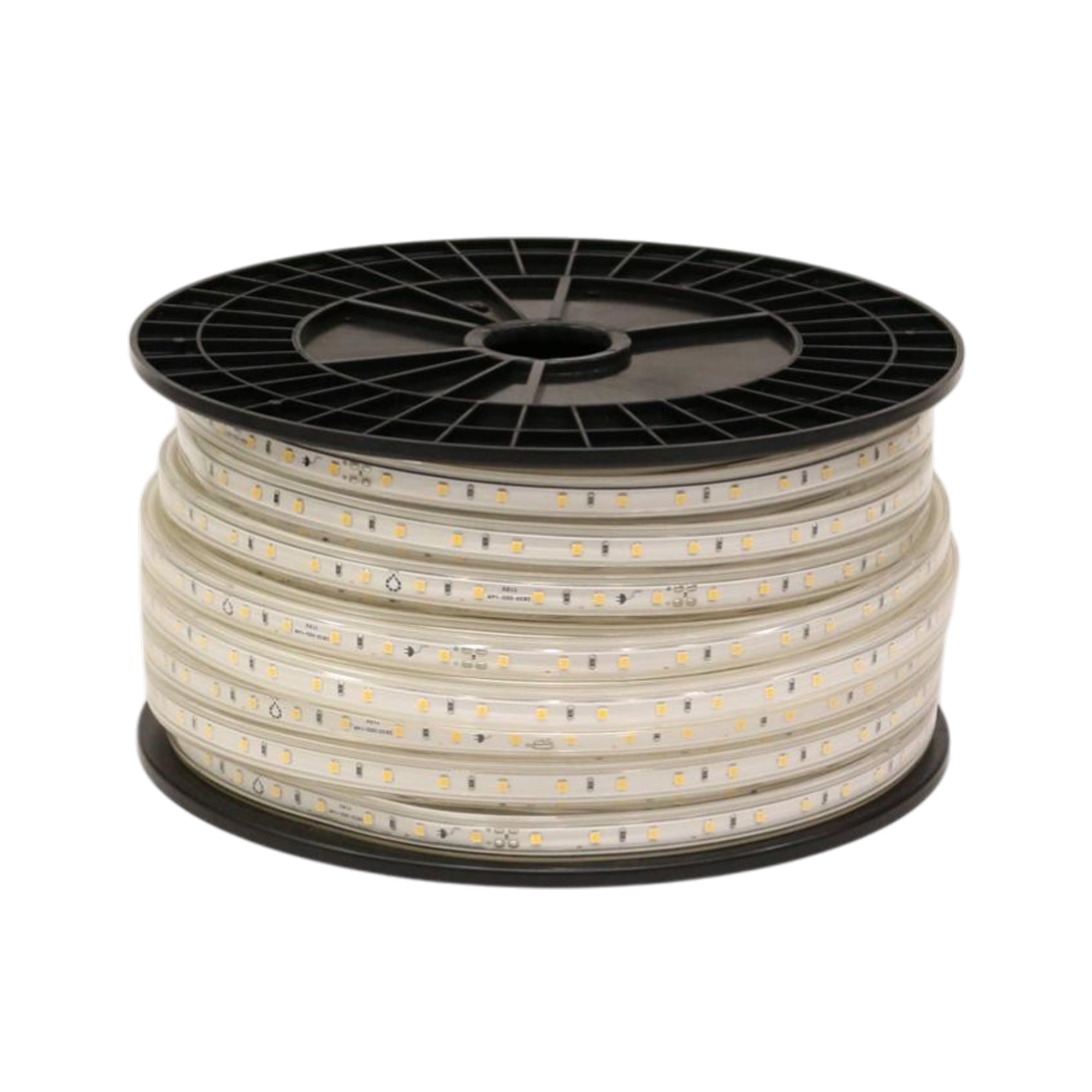 UL certified 110V SMD2835 LED strip light on spool showing flexible strip design