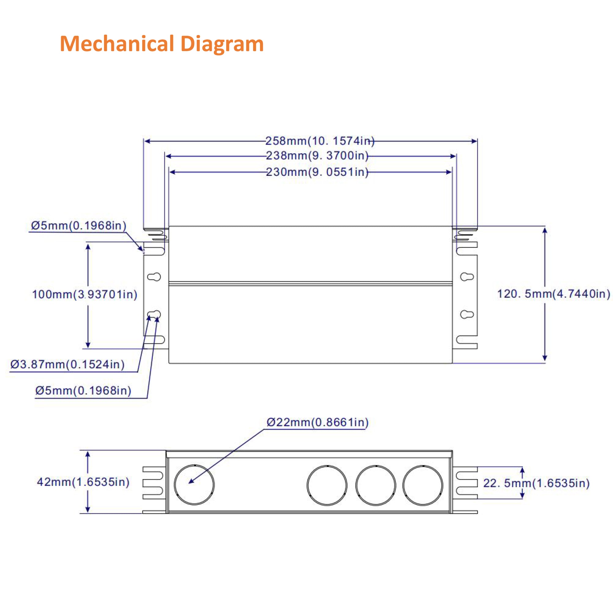 Dimmable LED Driver 24V, 288W for Wet, Damp, Dry Locations, Class 2, UL Certified, Dimmable LED Transformer