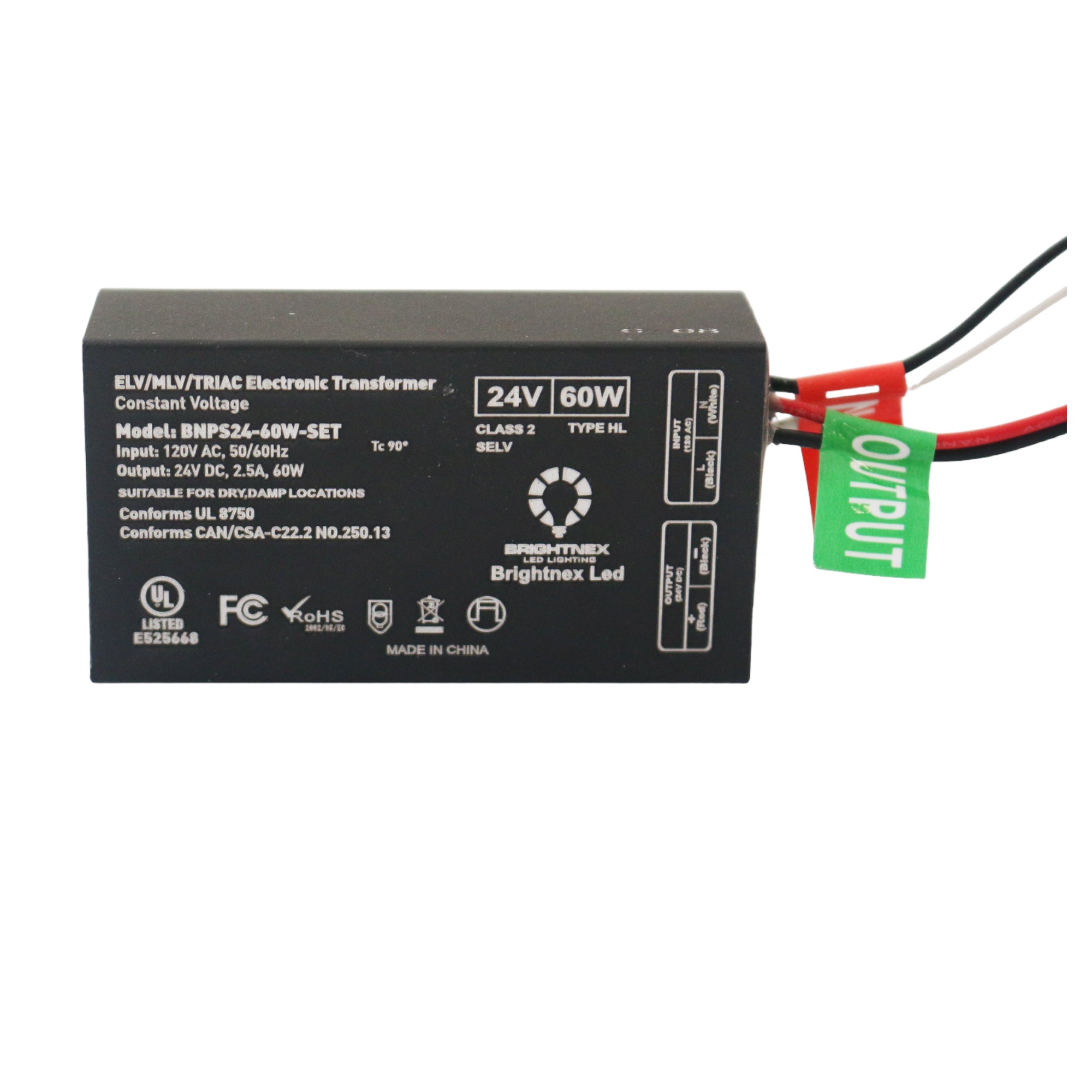 Smallest Dimmable LED Driver (Dimmable LED Transformer), 24V, 60W