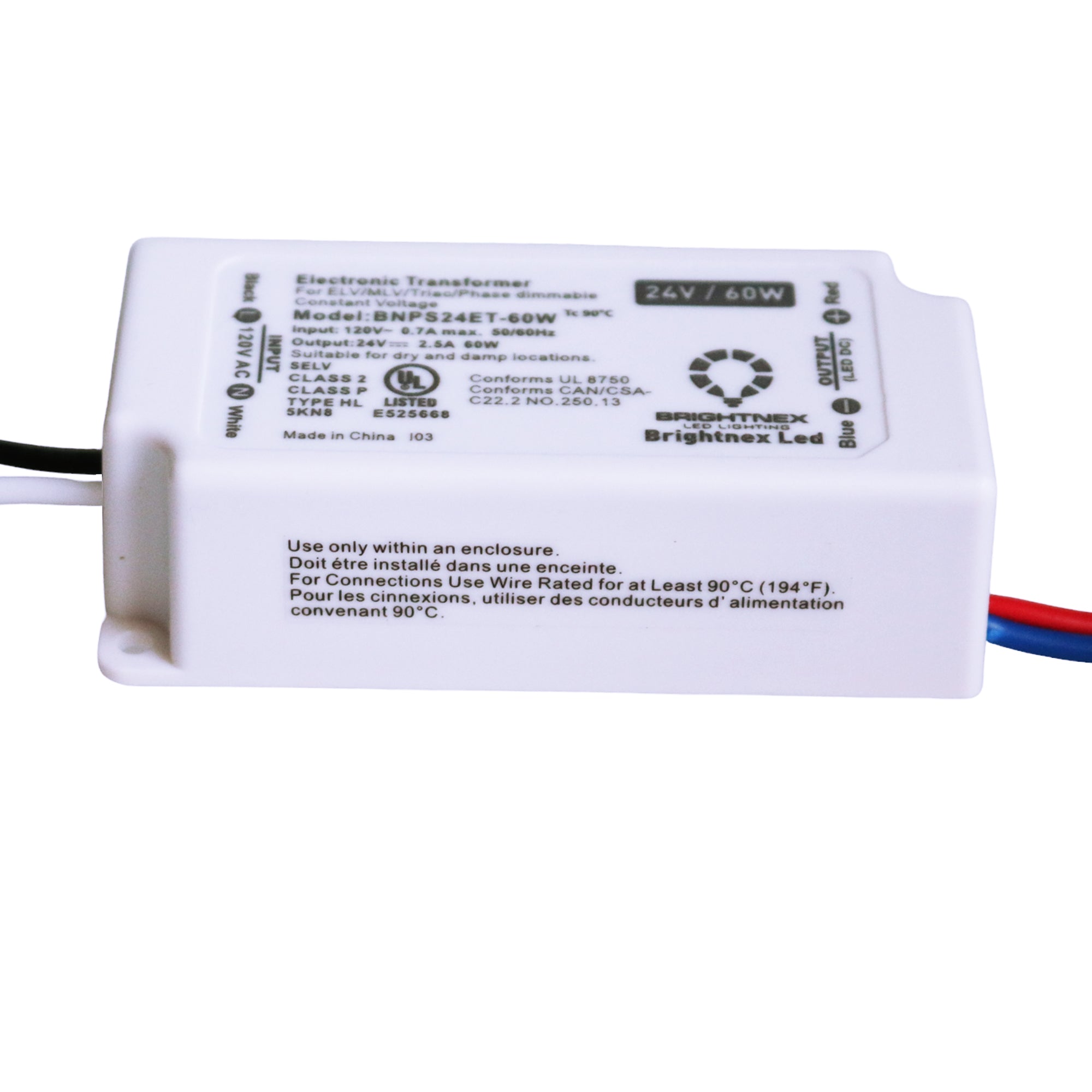 Small (Compact) Dimmable LED Driver (Dimmable LED Transformer), 24V, 60W
