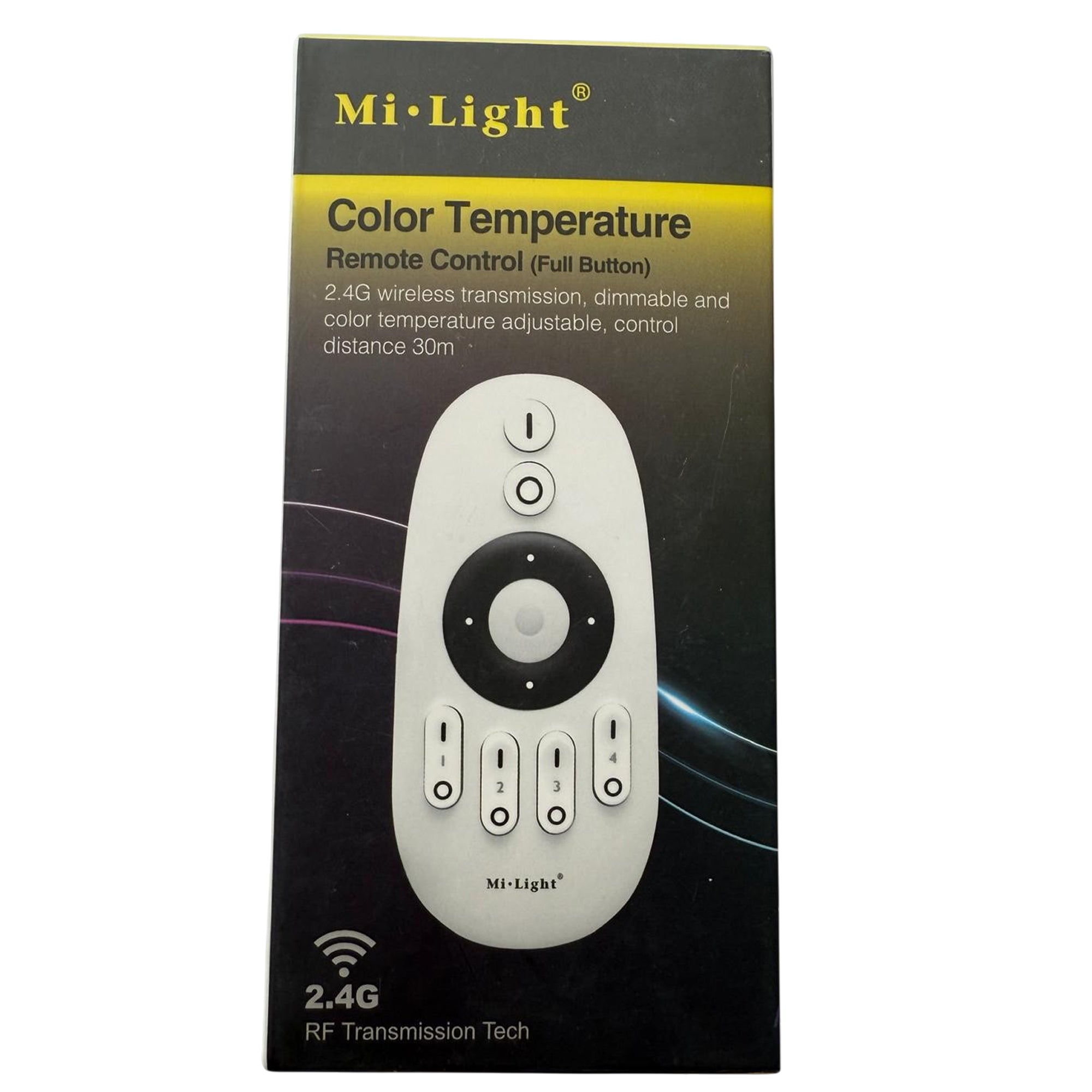 Mi-Light FUT007 Remote – 4-Zone CCT – 2.4GHz – Dimmable + Color Temp