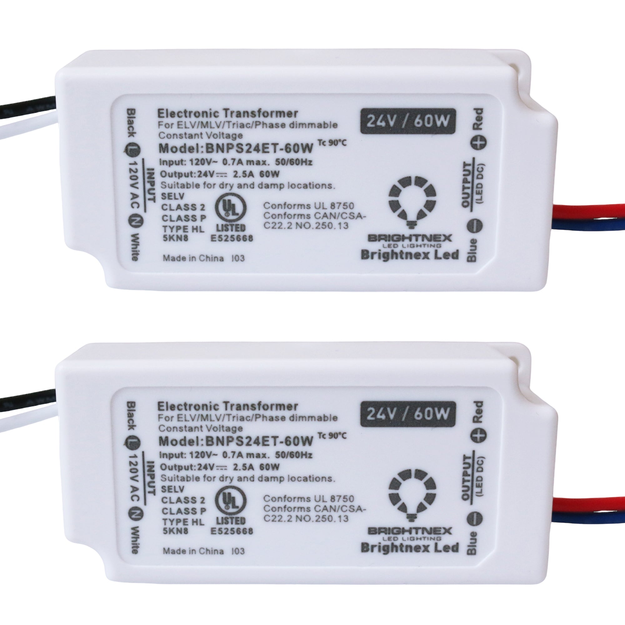 Small (Compact) Dimmable LED Driver (Dimmable LED Transformer), 24V, 60W