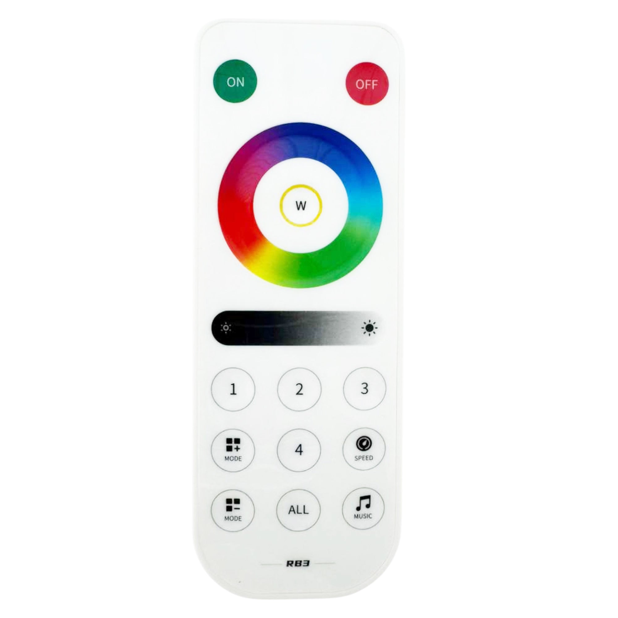 RB3 4 zone RGB LED remote control with touch color ring and dimmer controls