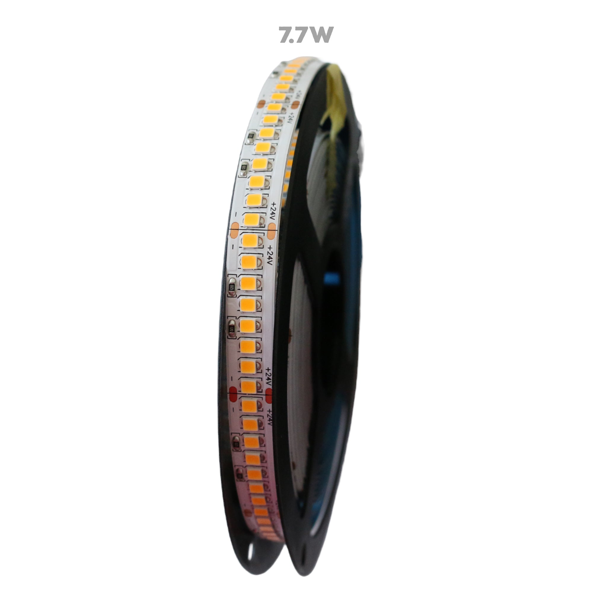 Side view of 24V 10mm SMD LED strip light showing high density LED chips
