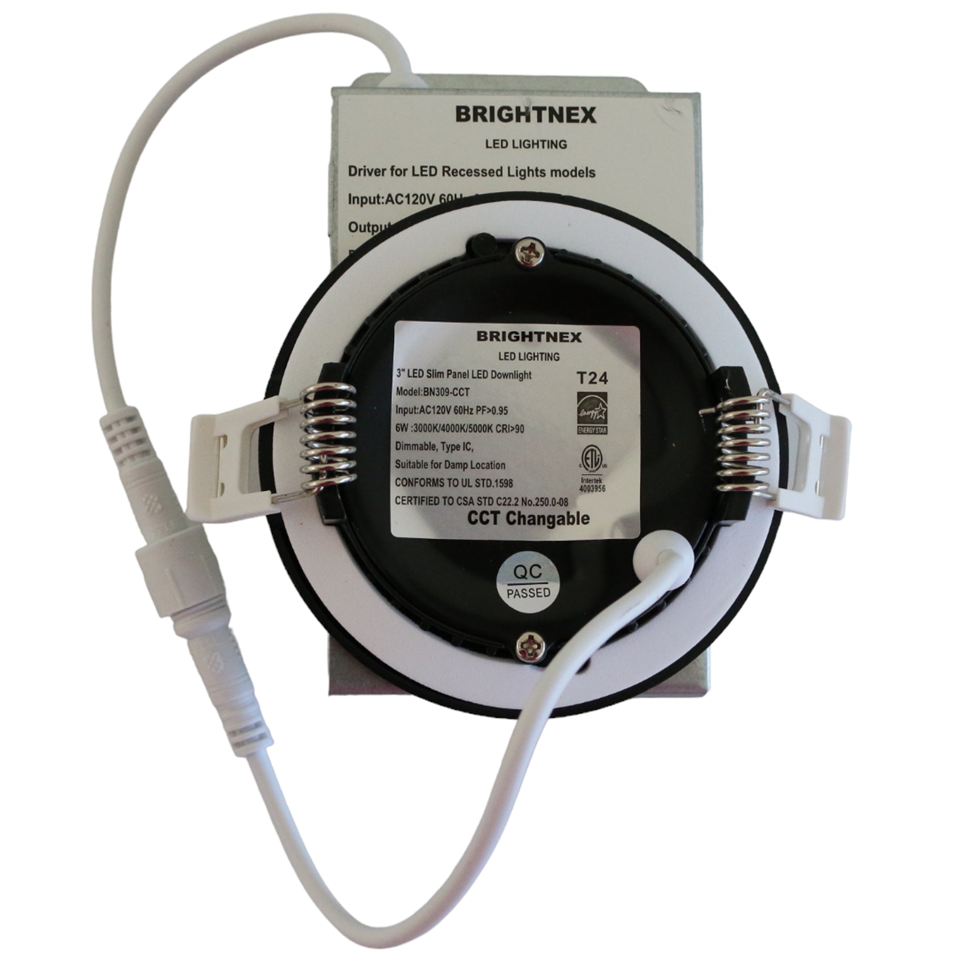 Black Trim LED Recessed Lighting, 3CCT, 3 Inch Slim Round, Dimmable