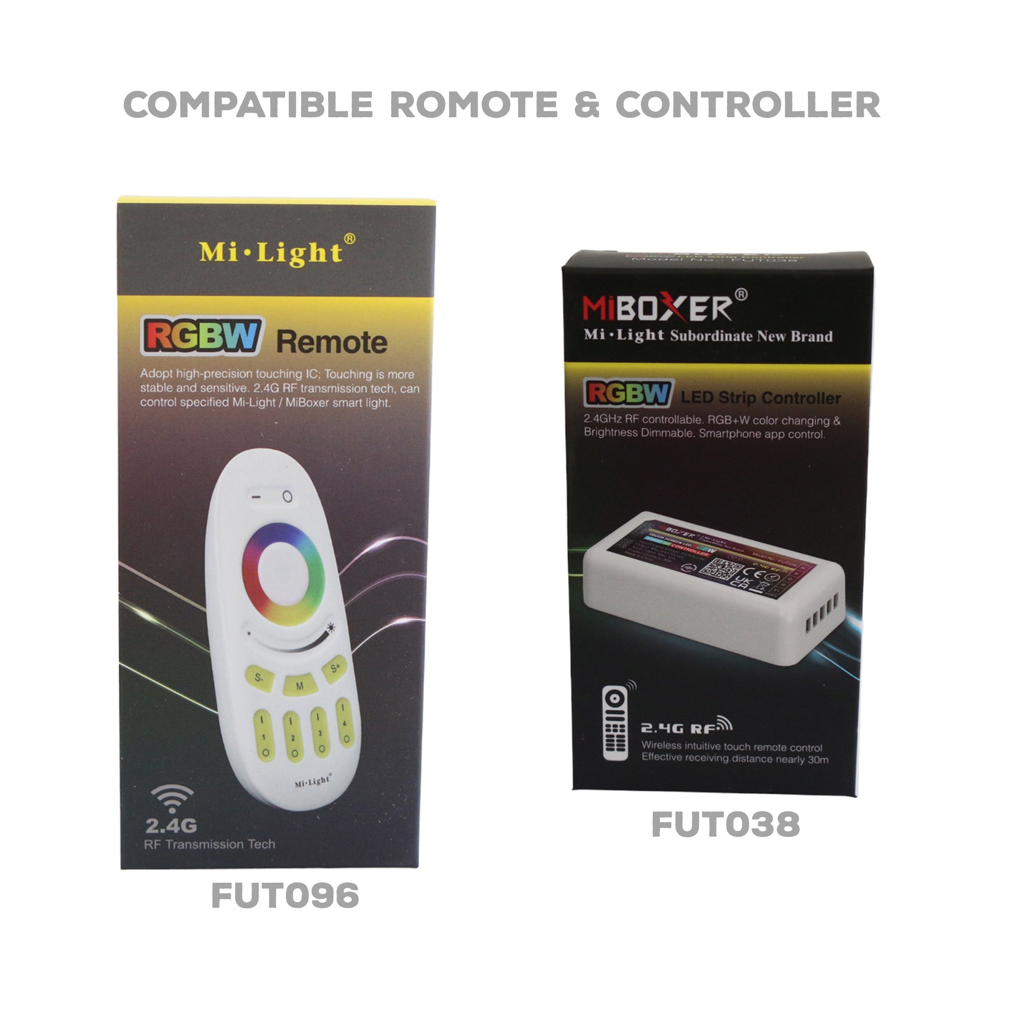 RGBW Strip Light Controller and Remote