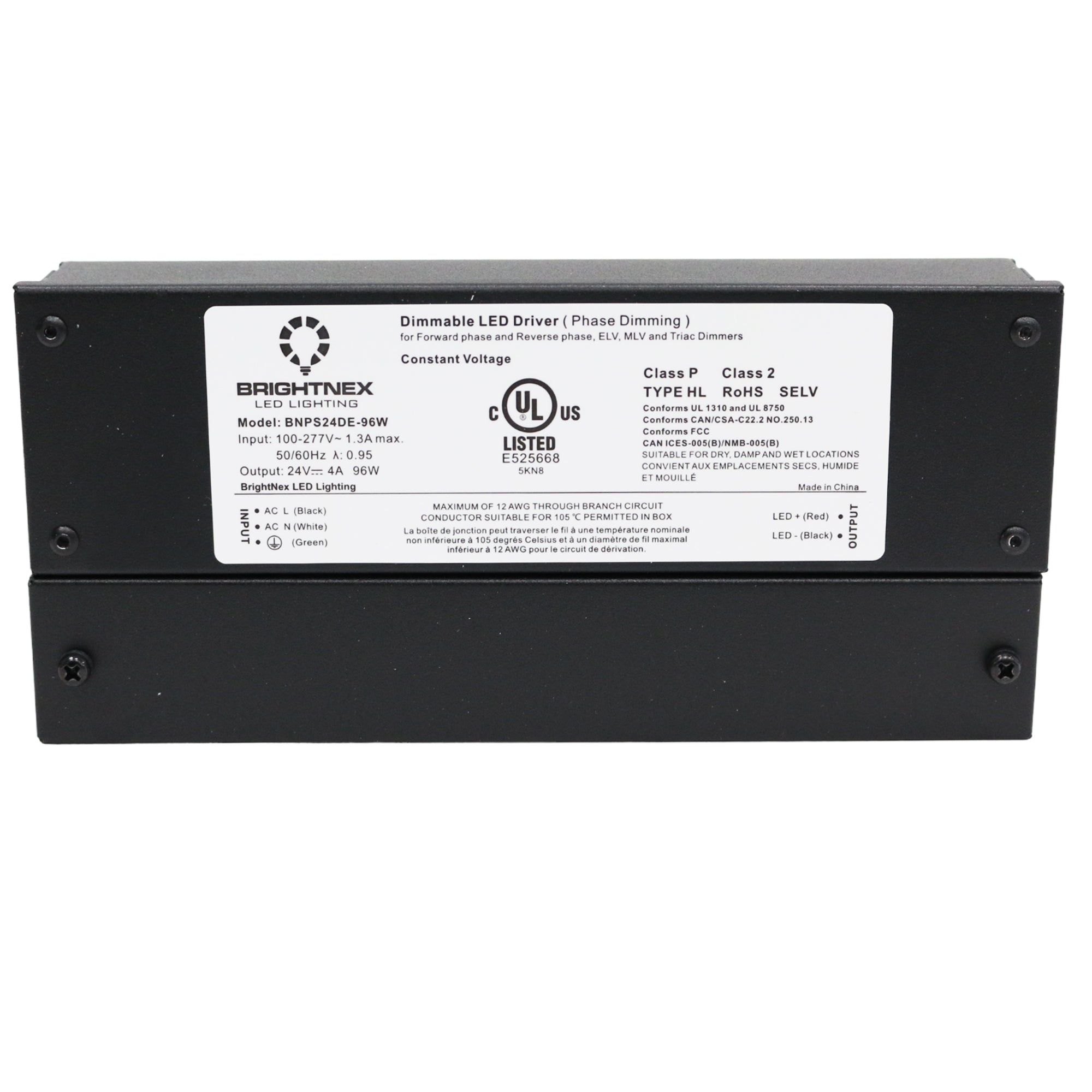 DIMMABLE TRANSFORMER (LED Driver), 24V, 96W