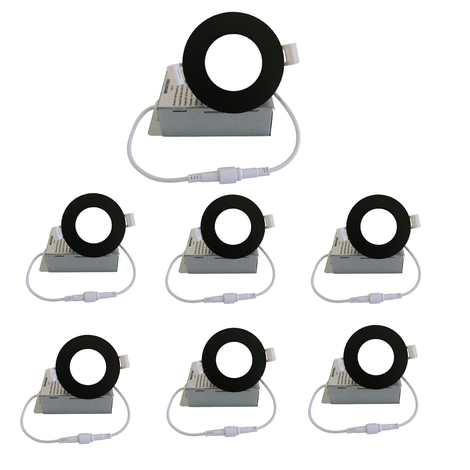 Black Trim LED Recessed Lighting, 3CCT, 3 Inch Slim Round, Dimmable