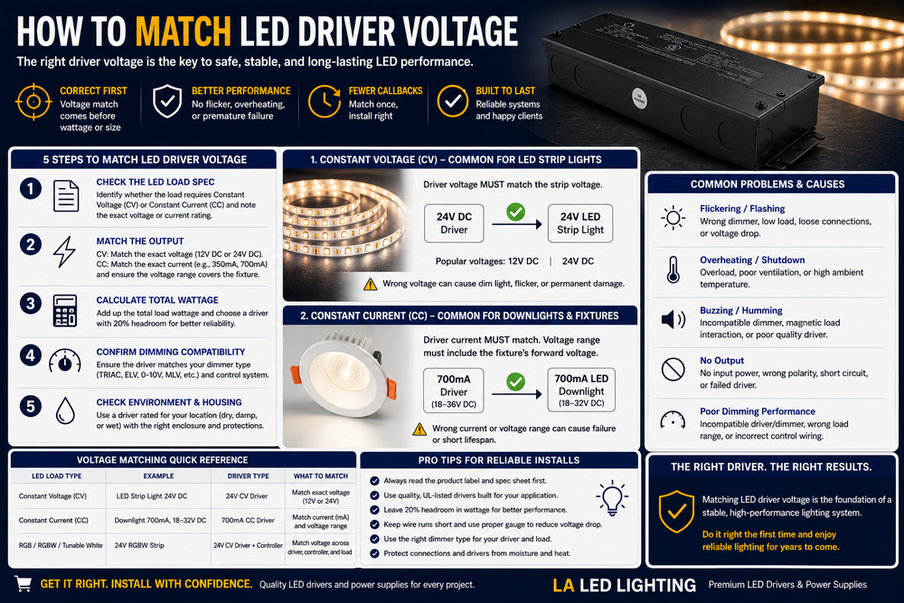 How to Match LED Driver Voltage: A Complete Guide