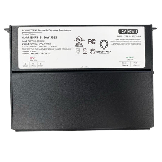 Dimmable LED Driver 12V, 120W for Wet, Damp, Dry Locations, Class 2, UL Certified (Dimmable LED Transformer)