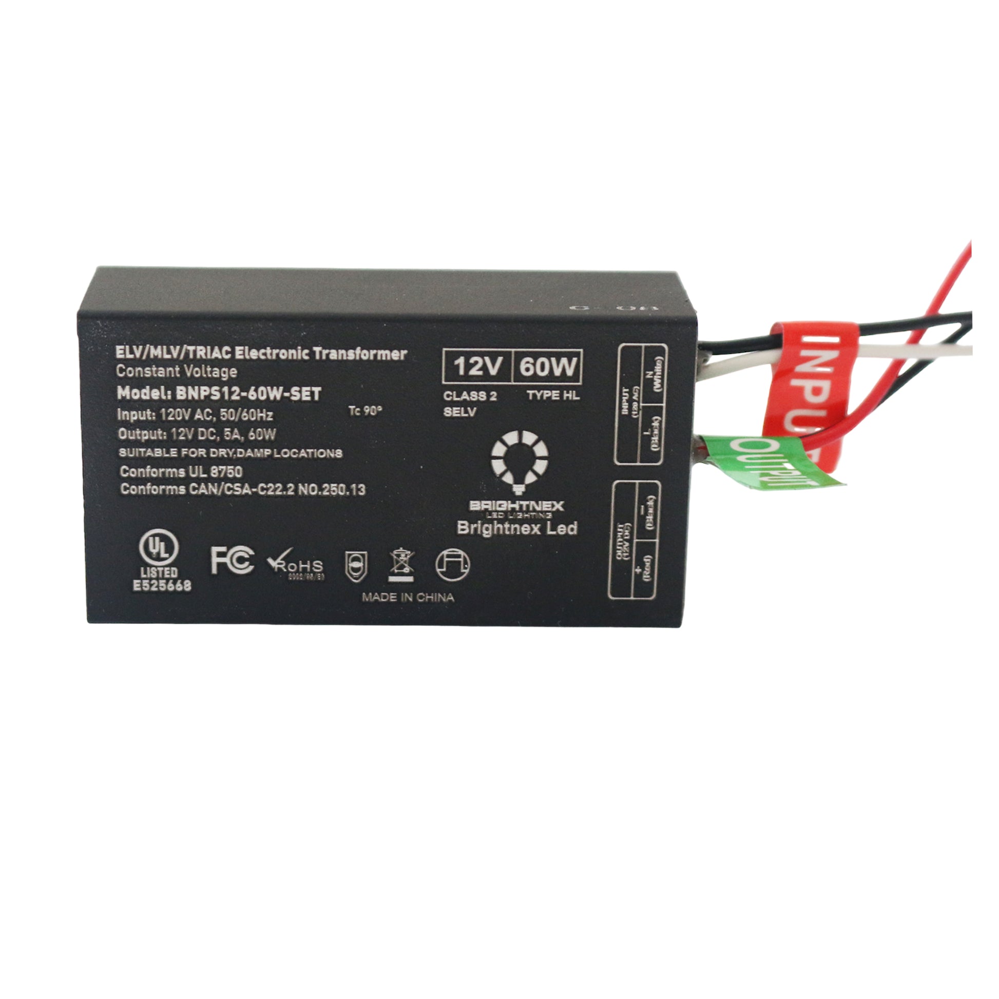 Smallest Dimmable LED Driver (Dimmable LED Transformer), 12V, 60W
