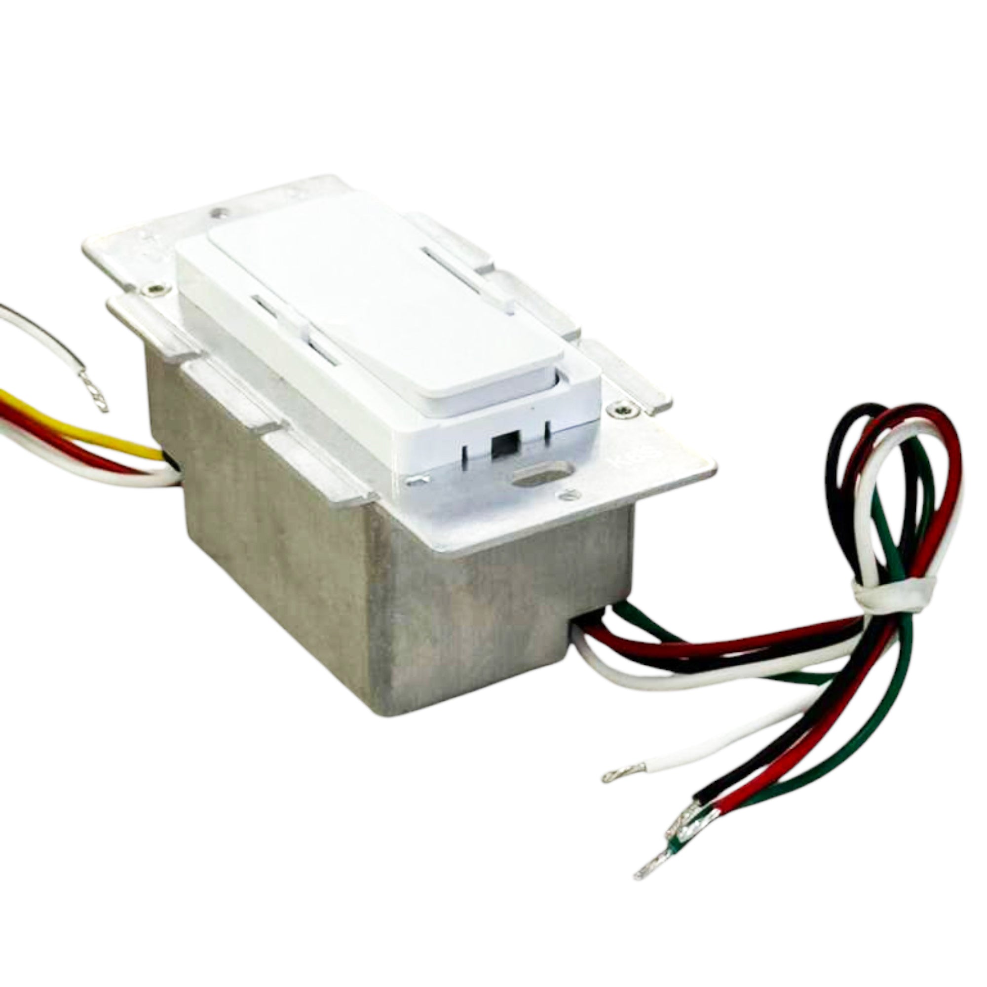 Side view showing driver housing on 120W 24V CCT LED driver with built-in dimmer