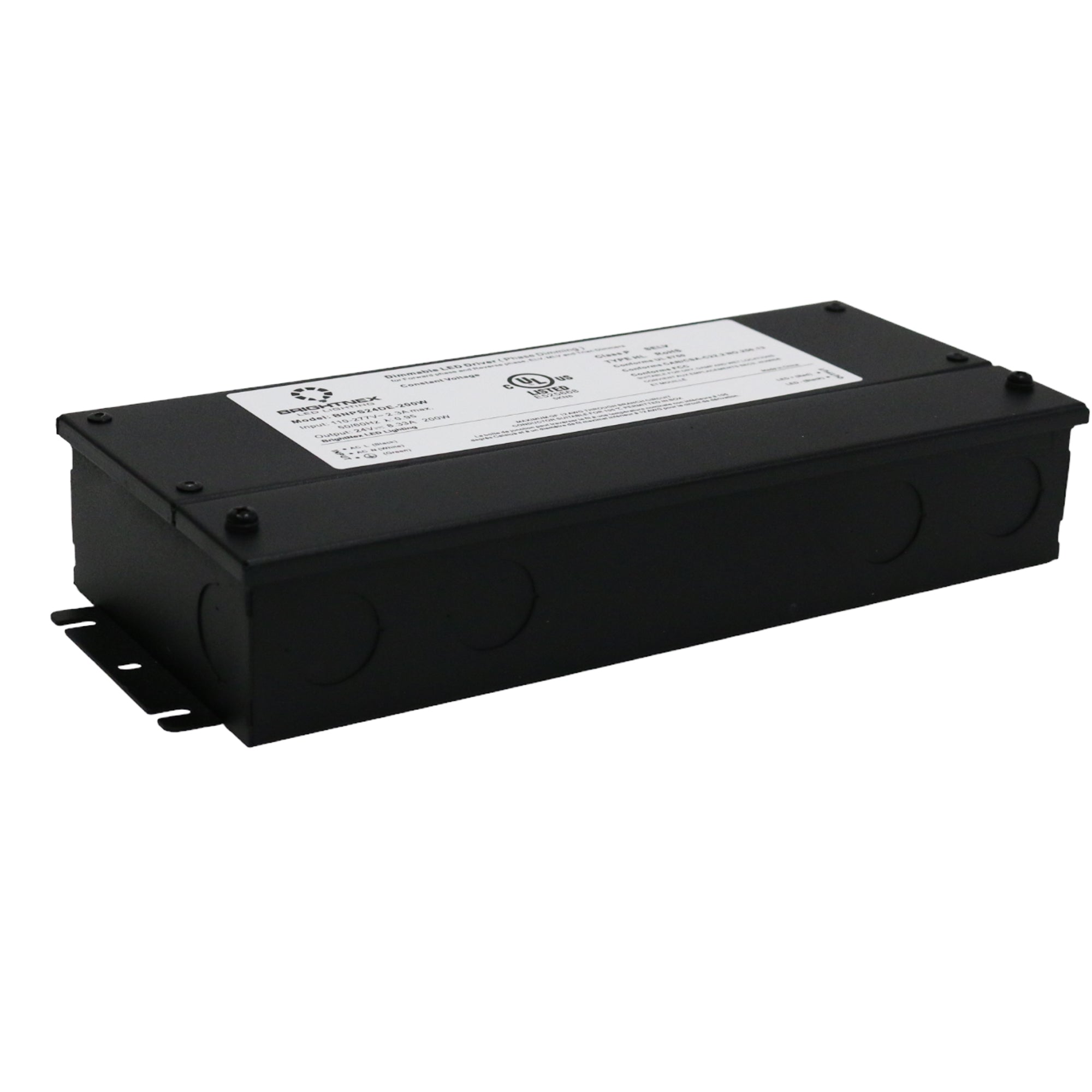 150W 24V dimmable LED driver with metal junction box for indoor and outdoor LED lighting installations