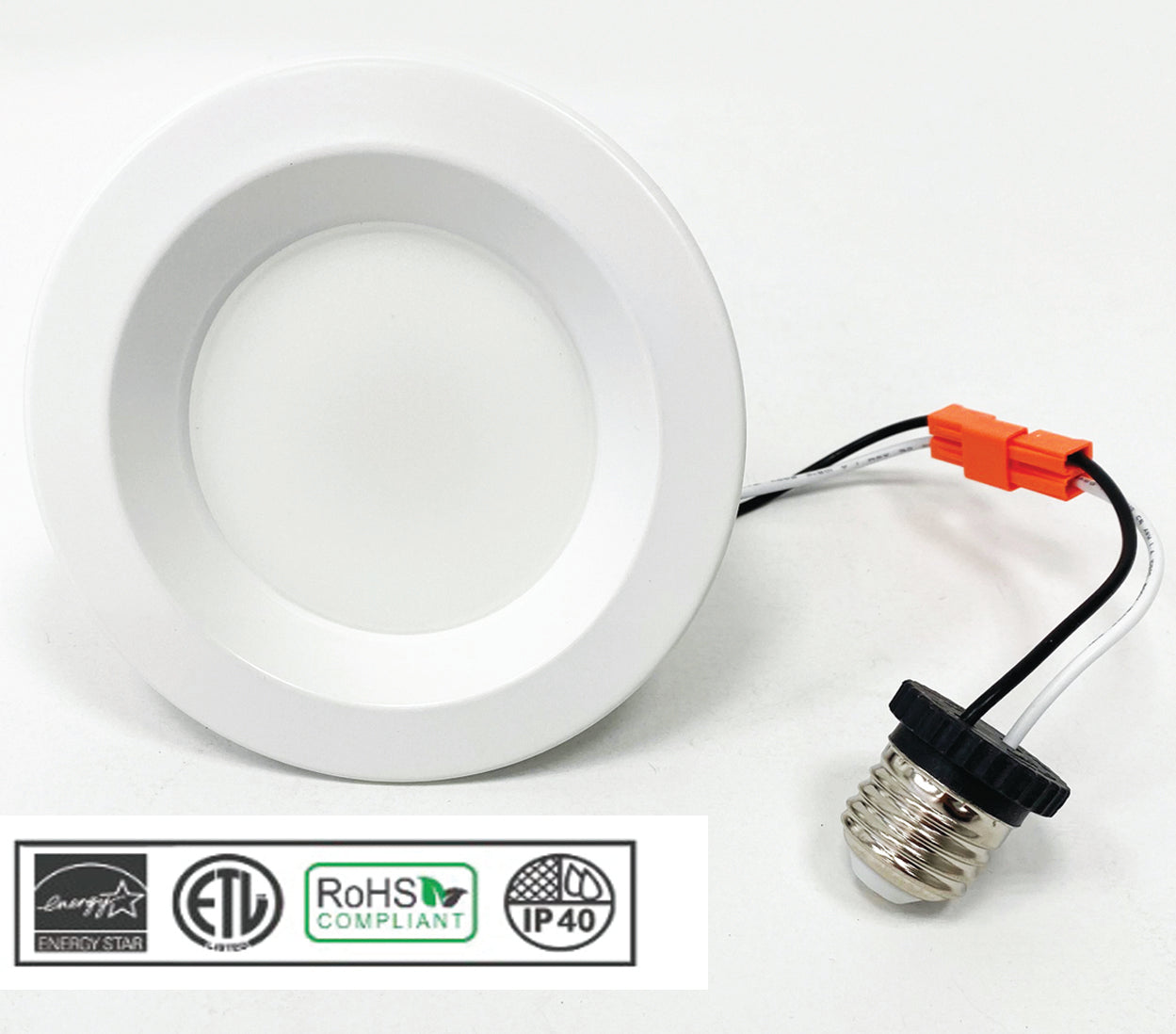 4 inch 14W LED retrofit recessed downlight ETL listed Energy Star RoHS IP40 rated 5CCT dimmable indoor ceiling light