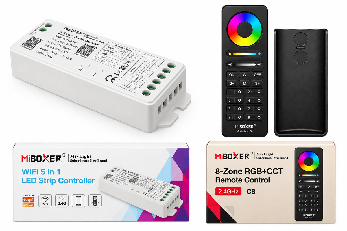 MiBoxer Smart RGB+CCT LED Kit | WL5 WiFi + C8-B Remote