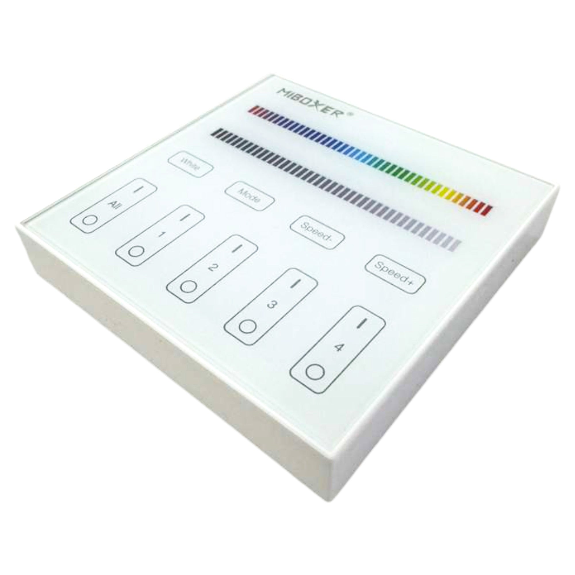 MiBoxer B3 RGBW Wall Panel Remote – 4-Zone – 2.4GHz RF Touch Controller – Battery Powered