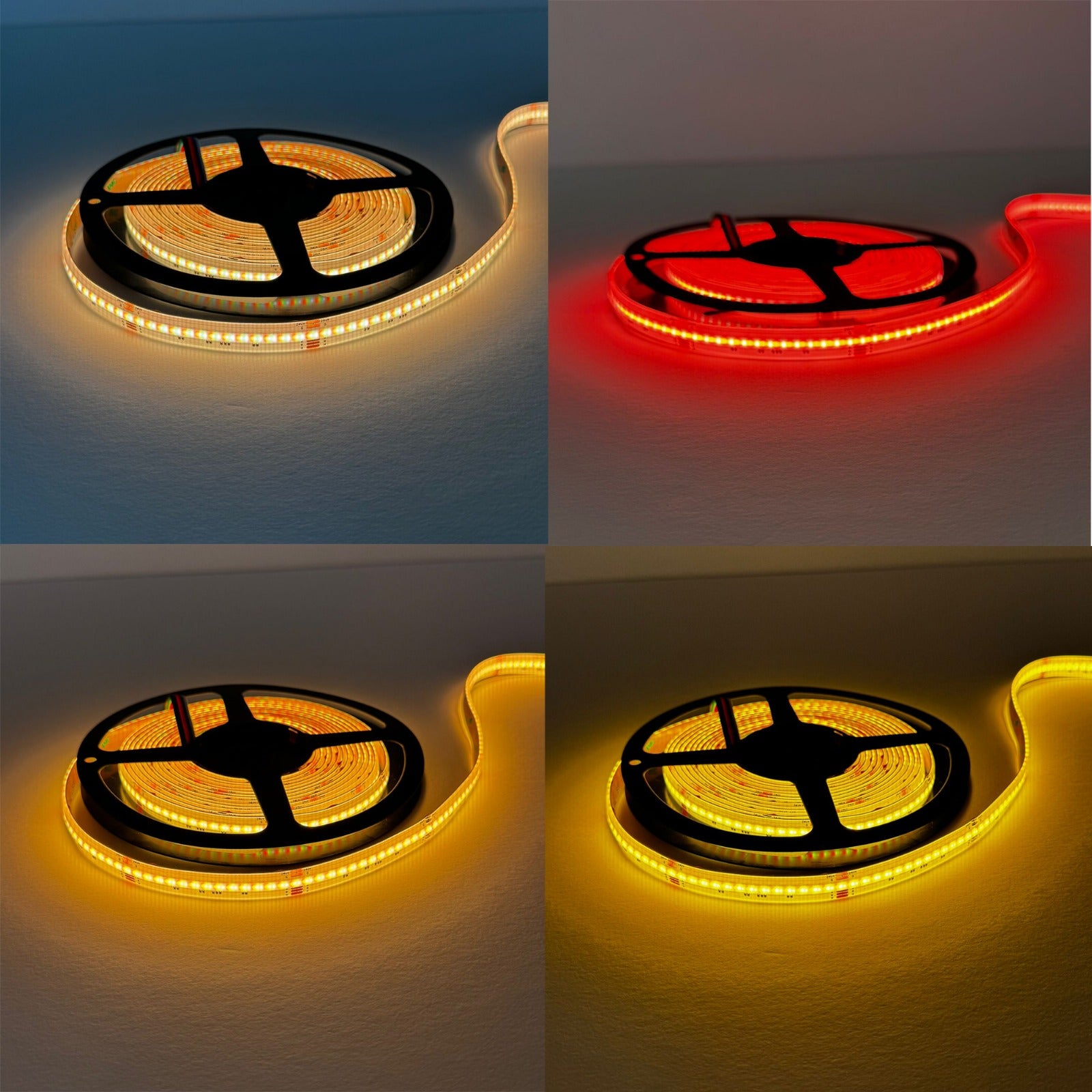 RGBW COB LED Strip Light –  Dimmable, Dotless - Outdoor - 24V, 12mm – (3000K, 5000K) – 16.5ft & 82ft - UL Certified