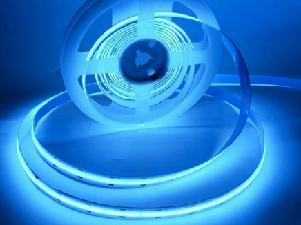 COB LED Strip Light – Dotless – Indoor - Dimmable - 24V, 8mm – Ice blue(475-480nm) - 16.5ft - UL Certified