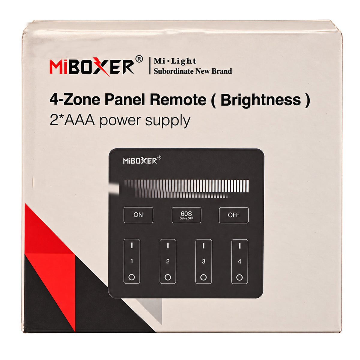 MiBoxer B1-B 4-Zone Panel Remote Dimmer for single color LED lighting