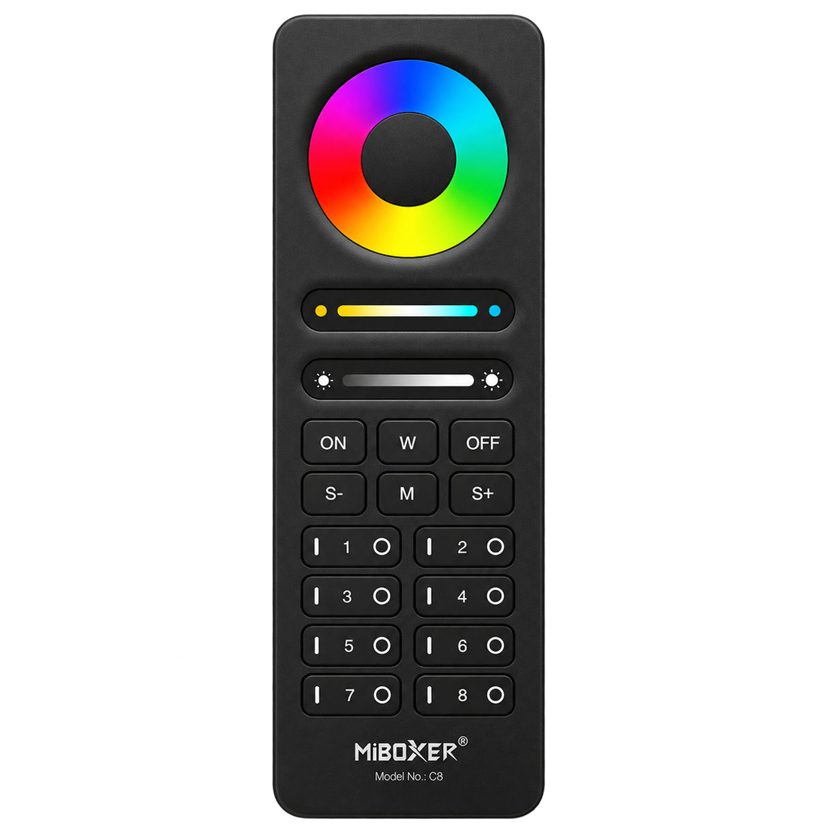 MiBoxer C8 8-Zone RGB+CCT Remote Control with color wheel and brightness controls