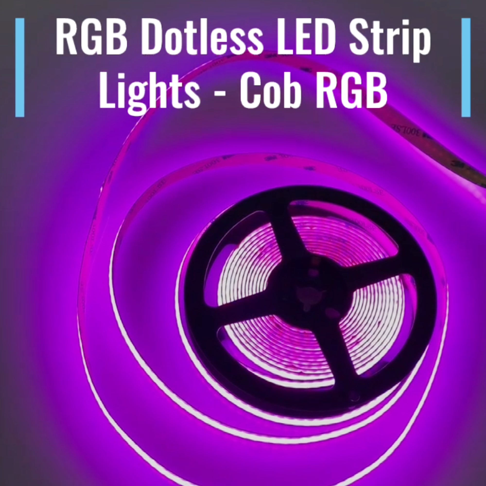 Dimmable Dotless RGB LED Strip Lights - Cob RGB - Input DC24V, 16.5 ft ...