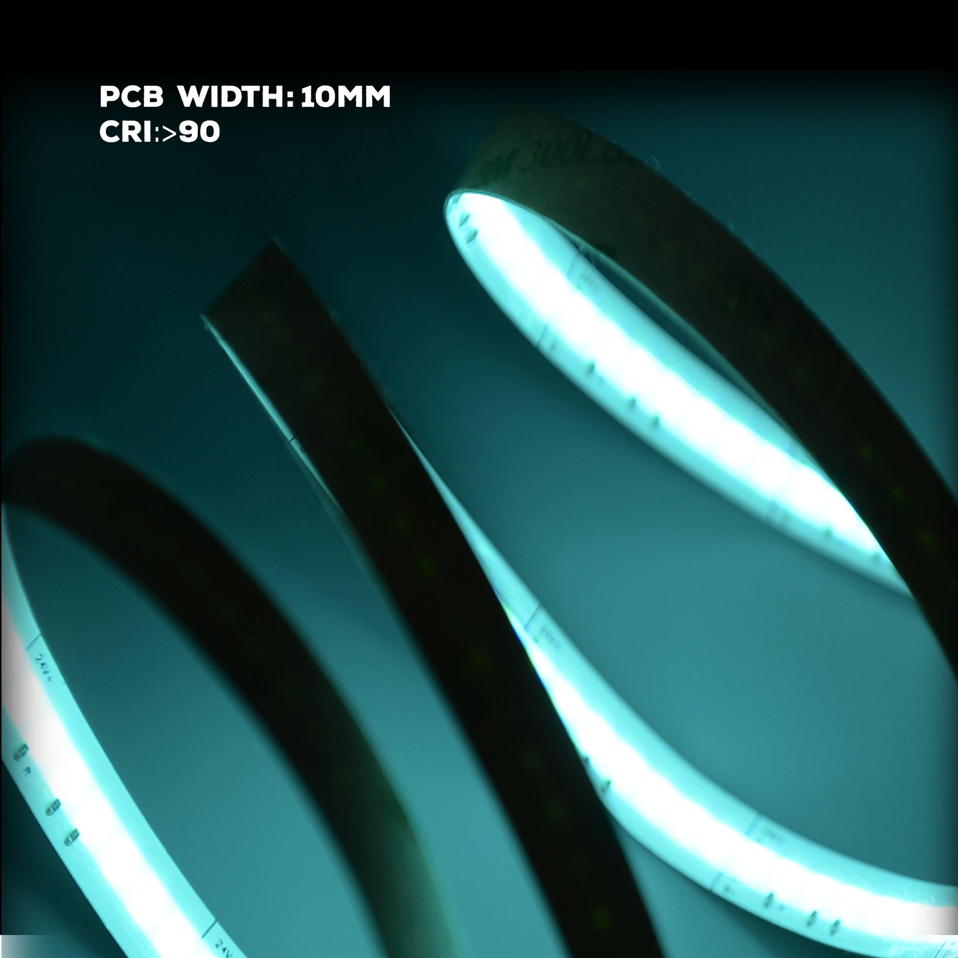 Dimmable Dotless RGB LED Strip Lights - Cob RGB - Input DC24V, 16.5 ft